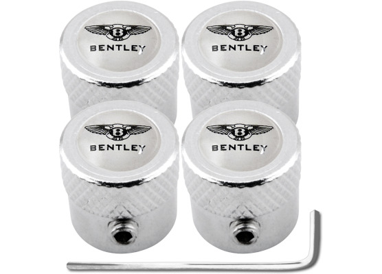 4 Bentley striated antitheft valve caps