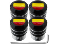 4 black antitheft valve caps