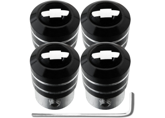 4 Chevrolet black  chrome black antitheft valve caps