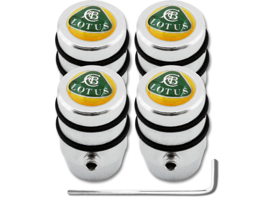 4 Lotus design antitheft valve caps
