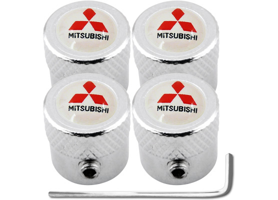 4 Mitsubishi striated antitheft valve caps