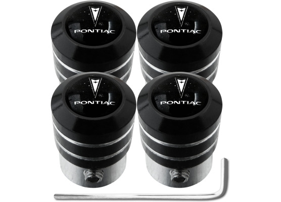 4 Pontiac black antitheft valve caps