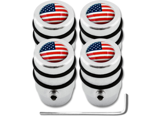 4 tappi per valvola antifurto USA Stati Uniti dAmerica design