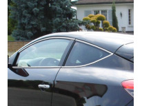 Baguette chromée de contour des vitres latérales compatible Renault Mégane III coupé 0812III phase