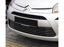 Baguette de calandre inférieure chromée compatible Citroën C4 Picasso 0712