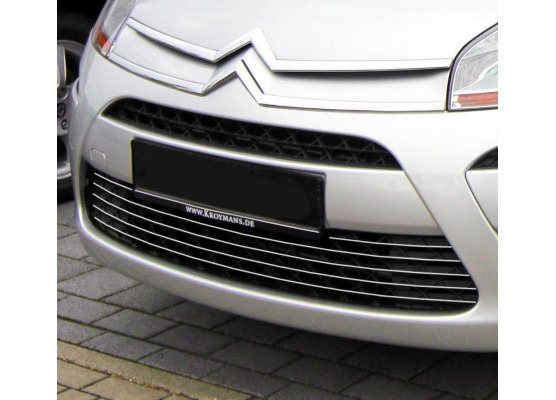 Cornice della griglia radiatore inferiore cromata Citroën C4 Picasso 0712
