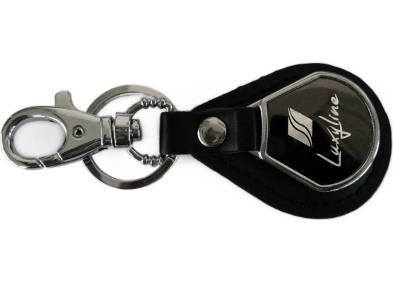 Imitation leather keychain badge Luxyline