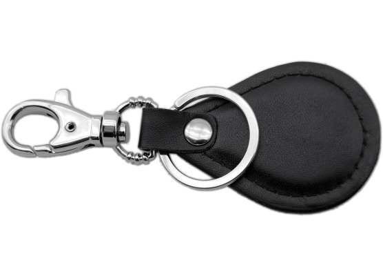 Imitation leather keychain badge