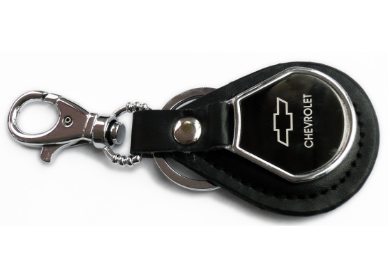 Imitation leather keychain Chevrolet badge