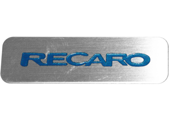 Plate Recaro steel logobadgetrademark