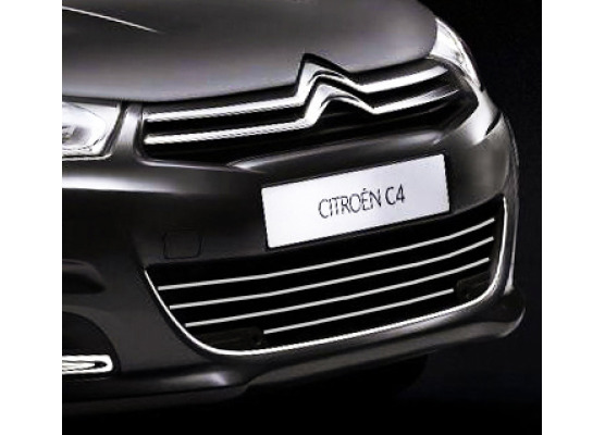 Radiator grill chrome trim compatible with Citroën C4 1124