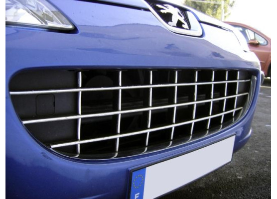 Radiator grill chrome trim compatible with Peugeot 407  Peugeot 407 SW