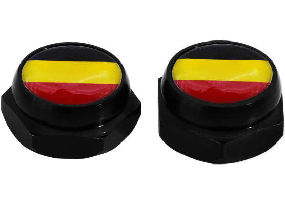 RivetCovers for Licence Plate German flag Deutschland black